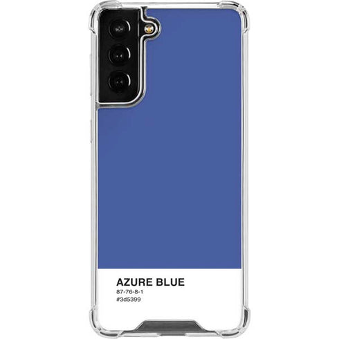 Azure Blue Galaxy S21 FE Clear Case